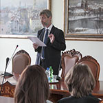 Wykład Andreasa Stadlera w Sali Senatu Collegium Maius